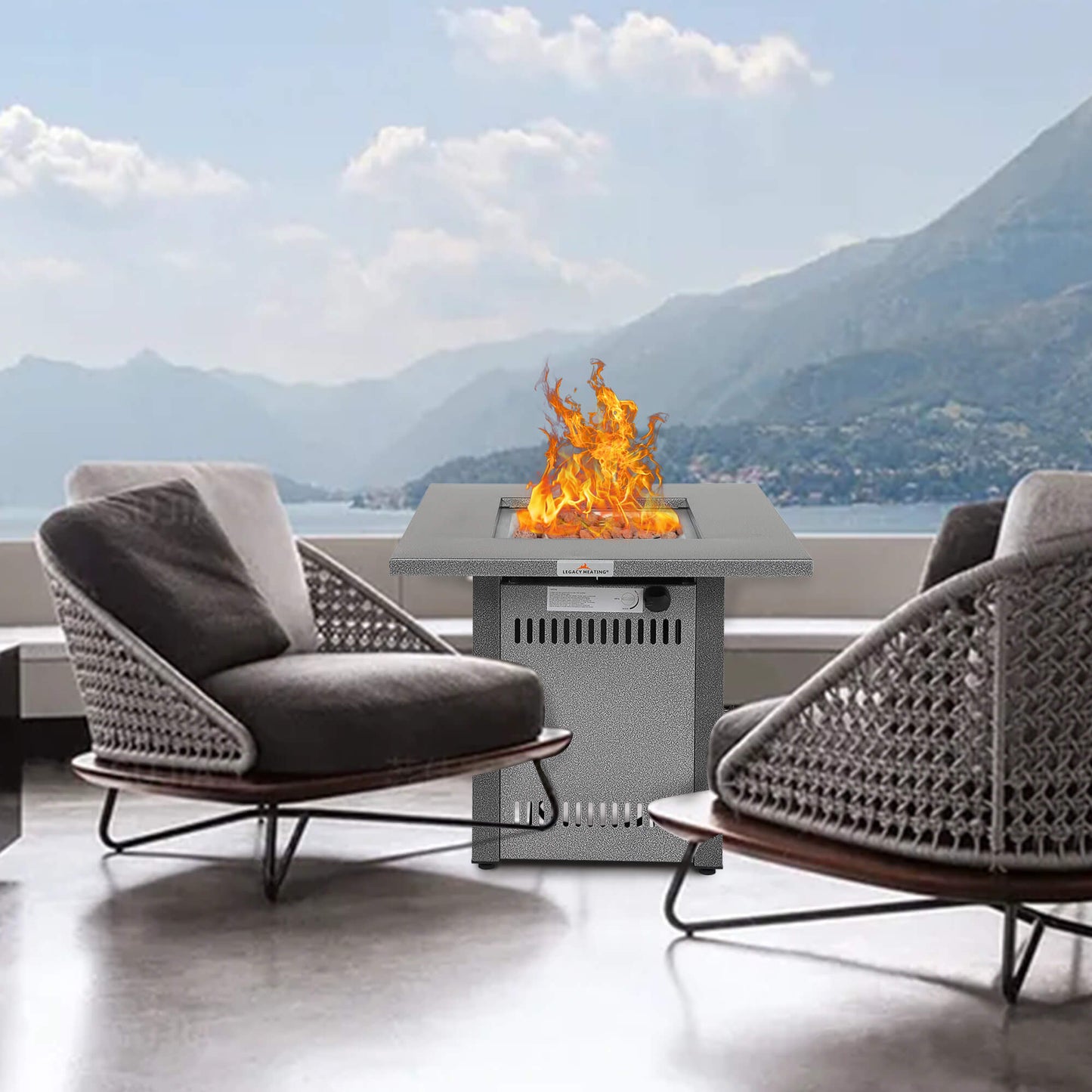 28 In Gas Fire Pit - Sliver