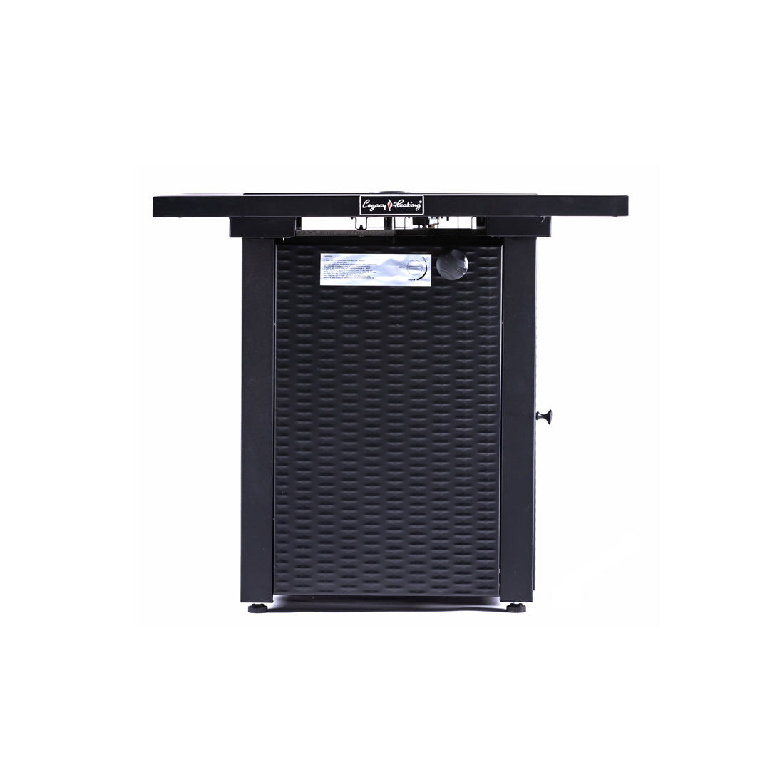 28 In Gas Fire Pit - Black