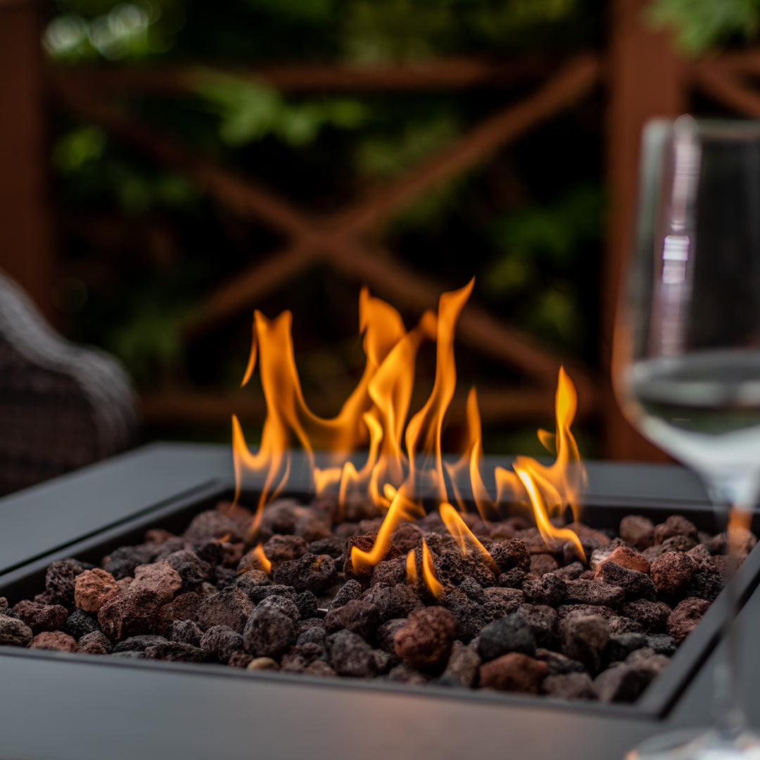 28 In Gas Fire Pit - Black