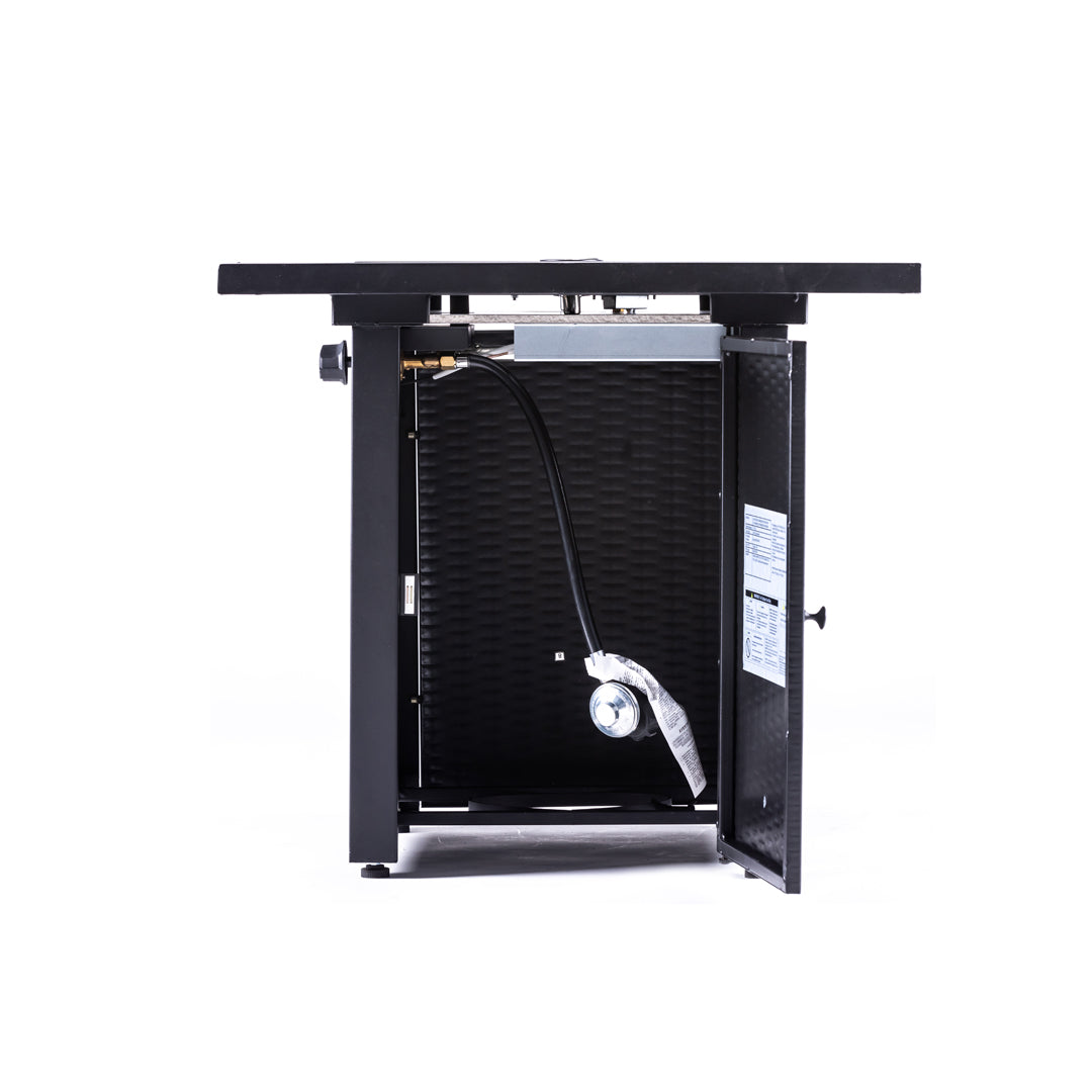 28 In Gas Fire Pit - Black