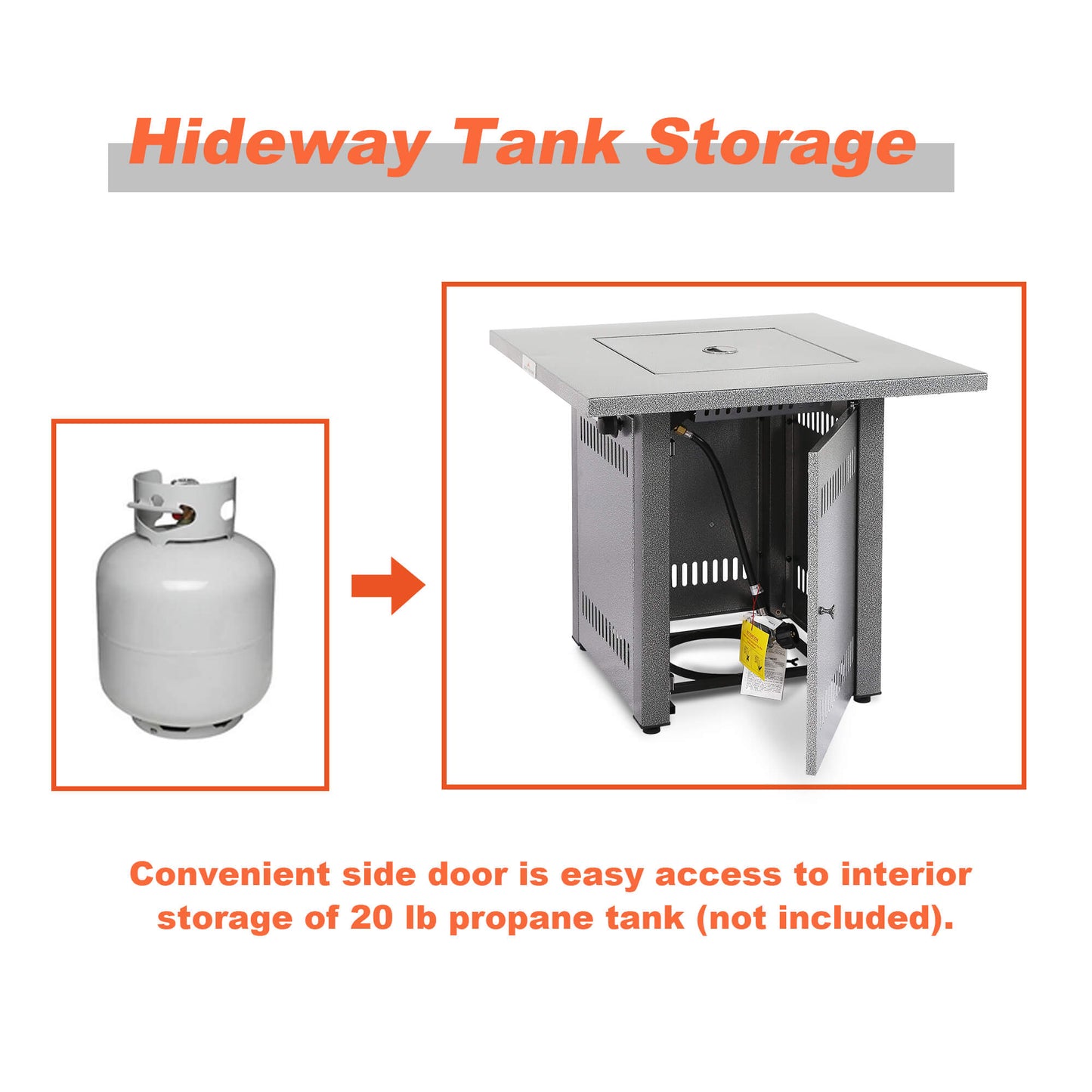 28 In Gas Fire Pit - Sliver