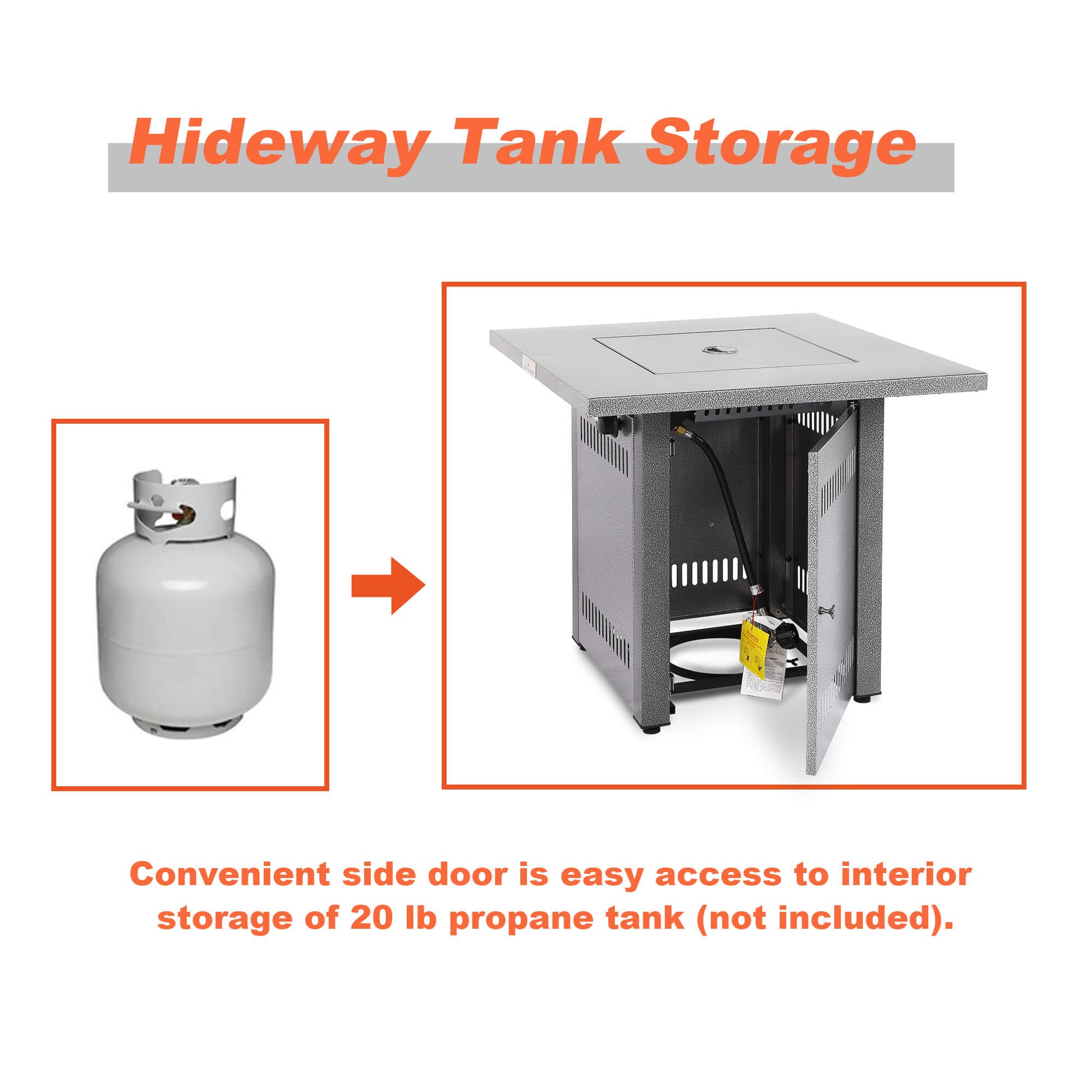 28 In Gas Fire Pit - Sliver