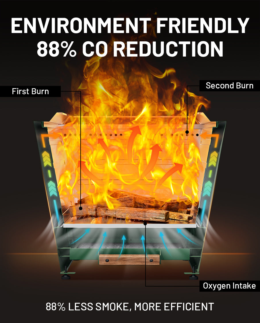 25 In Smokeless Fire Pit, Flat