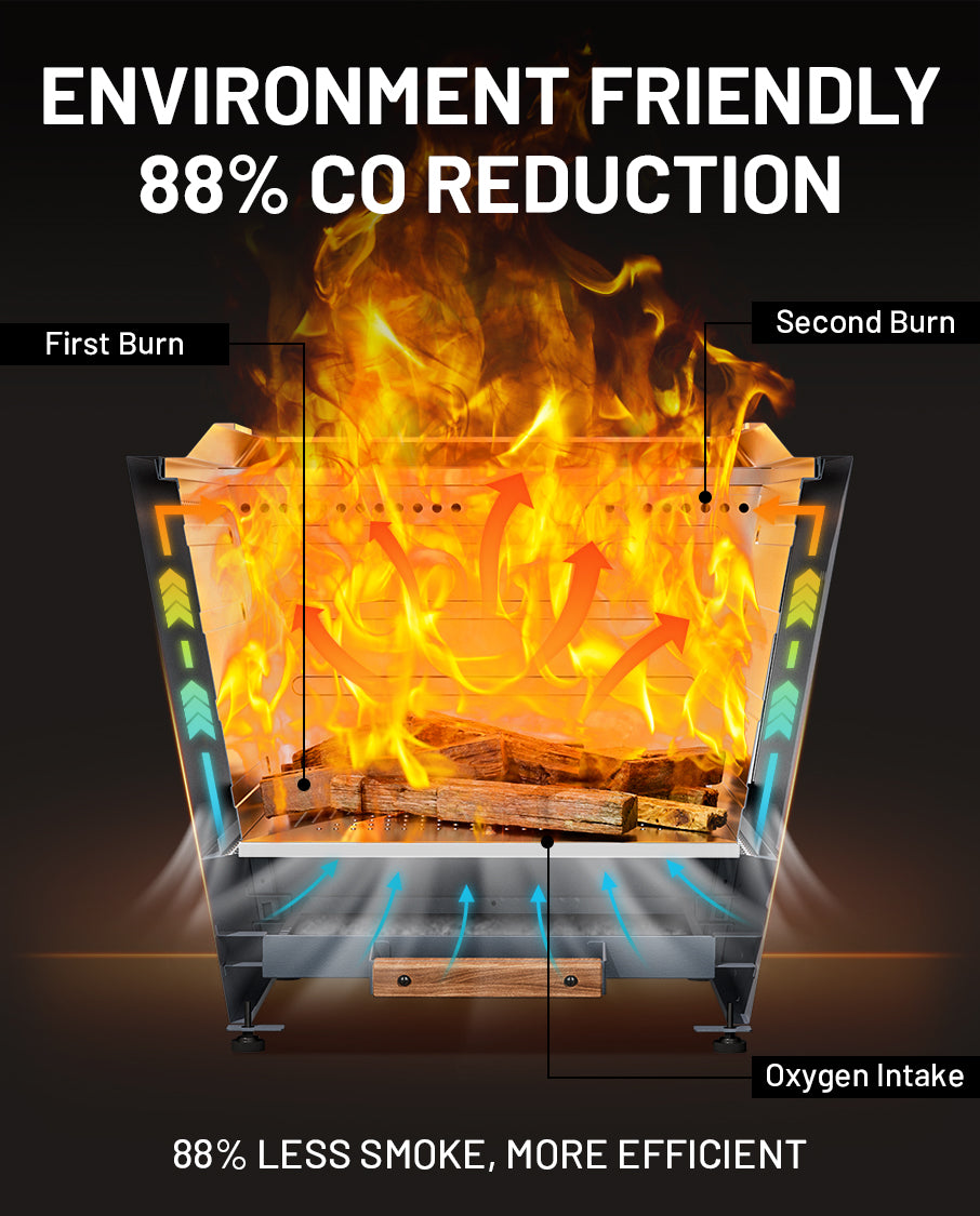 25 In Smokeless Fire Pit, Flat