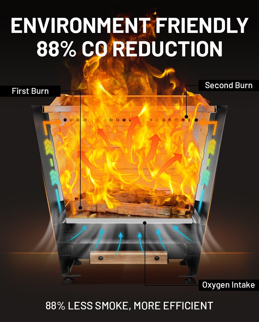 20 In Smokeless Fire Pit, Flat