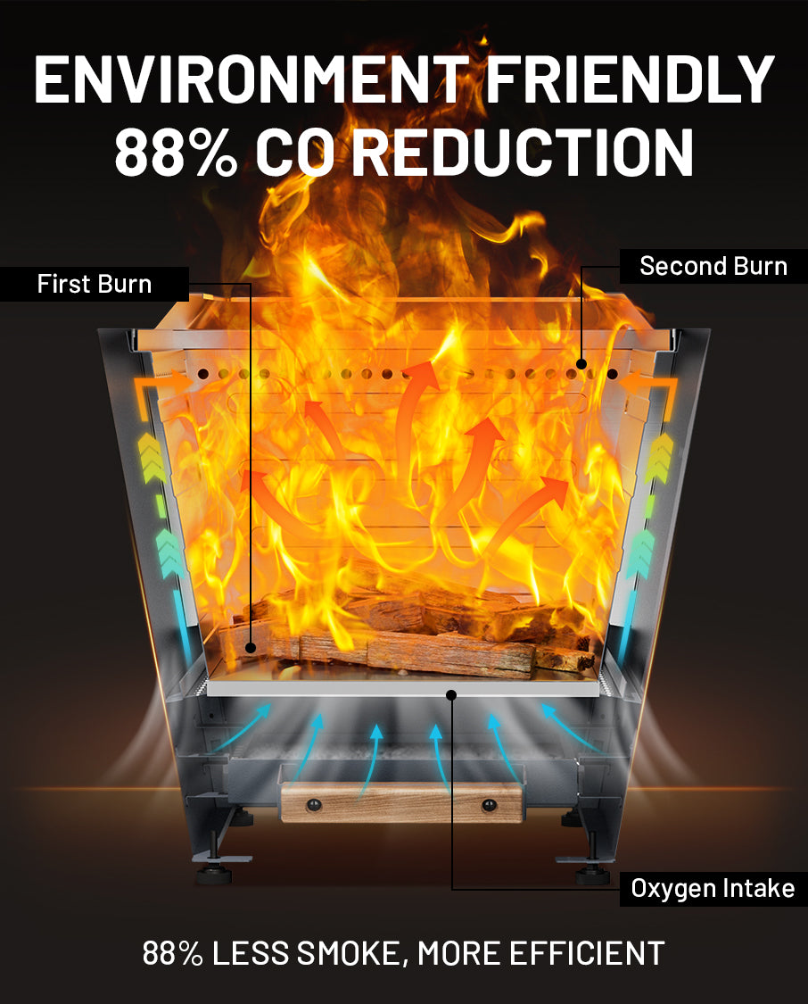 20 In Smokeless Fire Pit, Flat