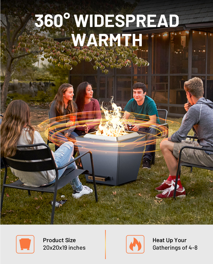 20 In Smokeless Fire Pit, Flat