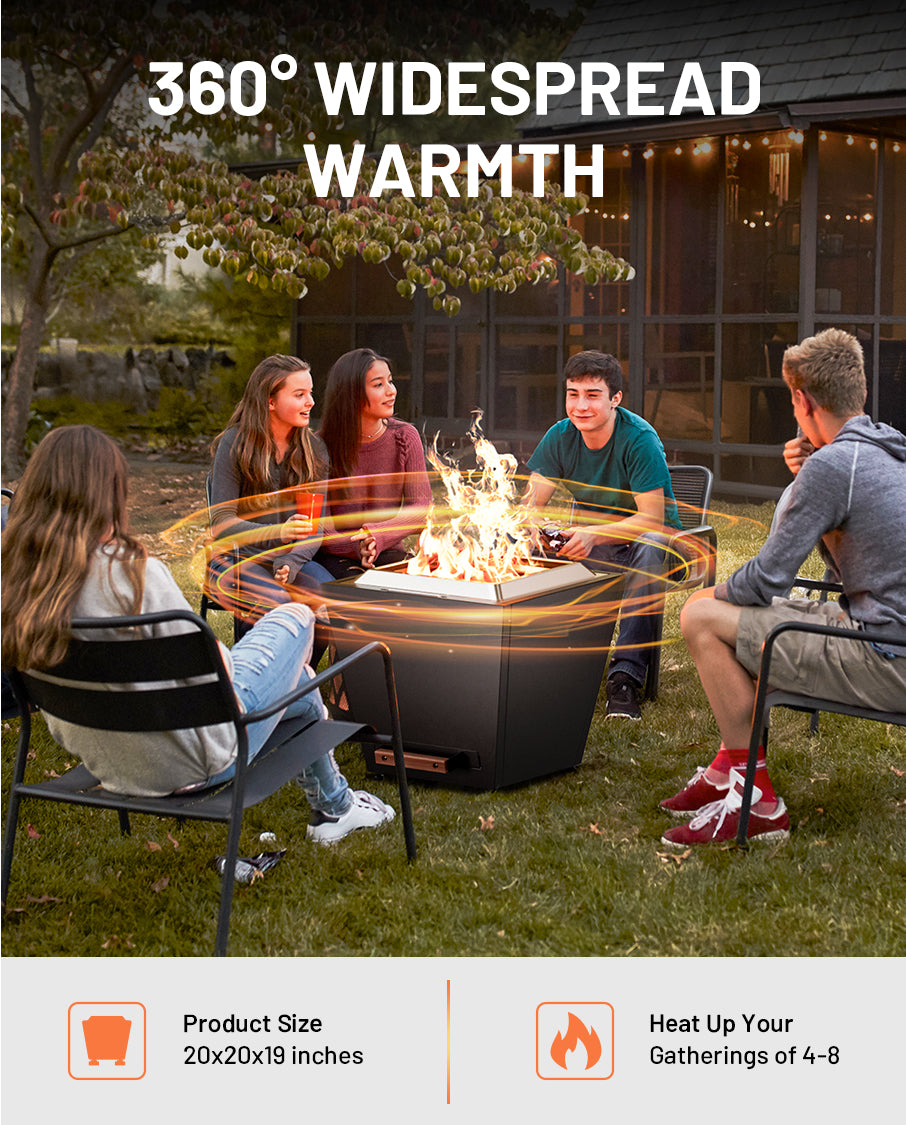 20 In Smokeless Fire Pit, Flat