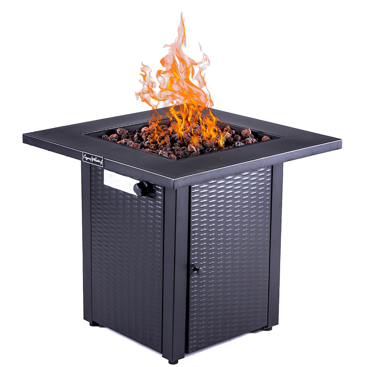 28 In Gas Fire Pit - Black