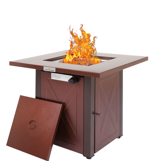 28 In Gas Fire Pit - Hammered Golden