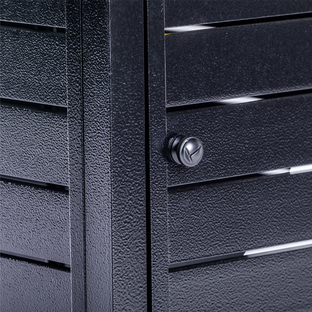 Rectangular Fire Pit Table With Stainless Steel Burner - Hammered Black