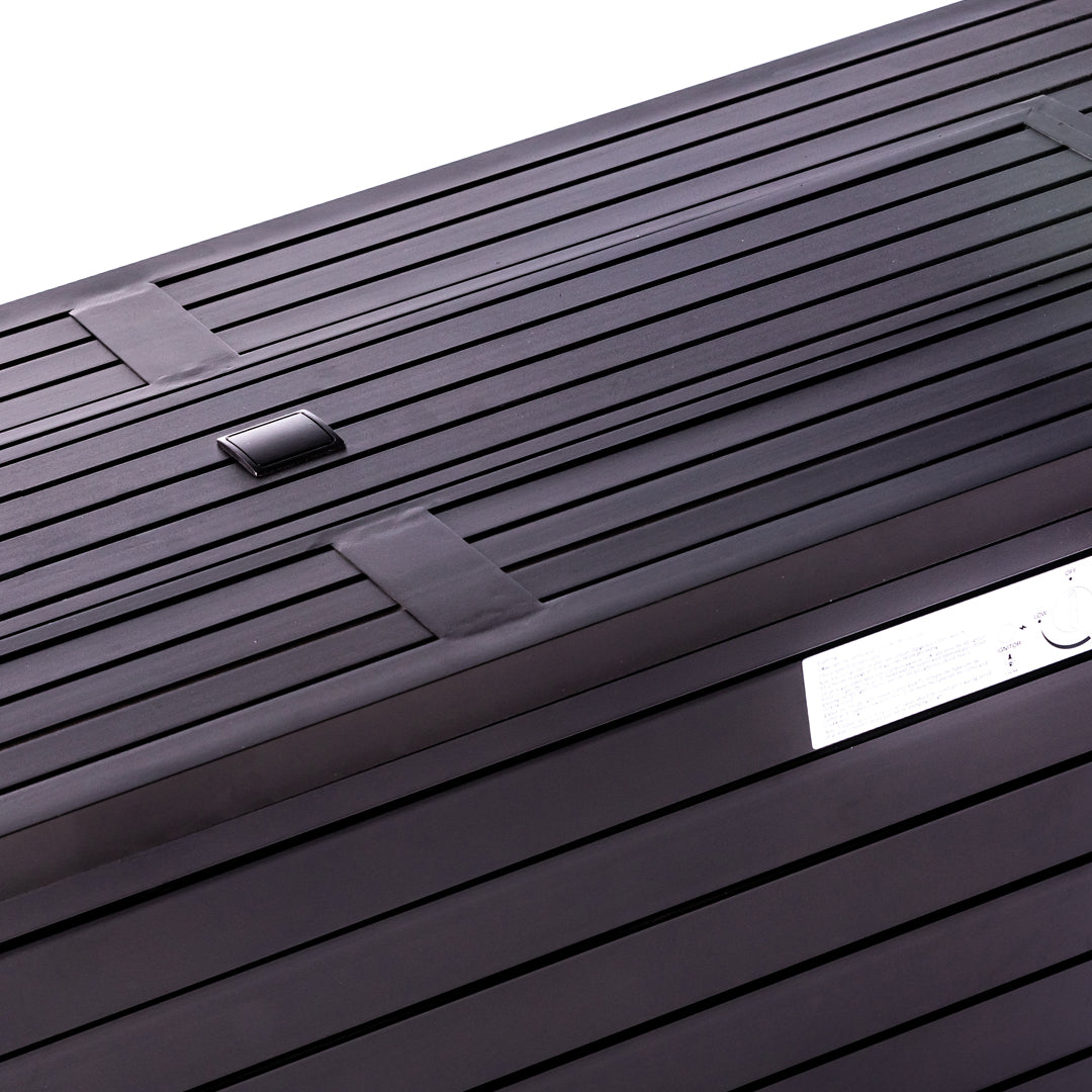 Rectangular Fire Pit Table With Stainless Steel Burner - Mocha