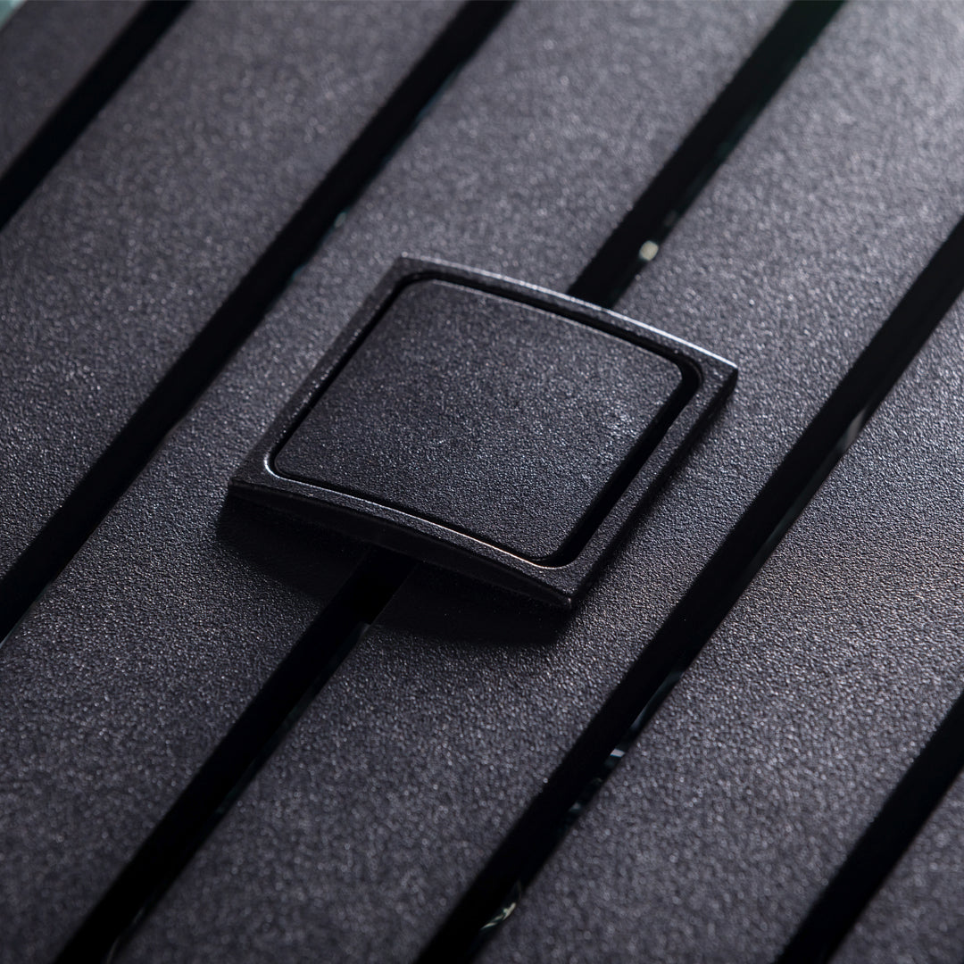 Rectangular Fire Pit Table With Stainless Steel Burner - Mocha