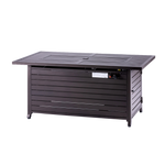 Rectangular Fire Pit Table With Stainless Steel Burner - Mocha
