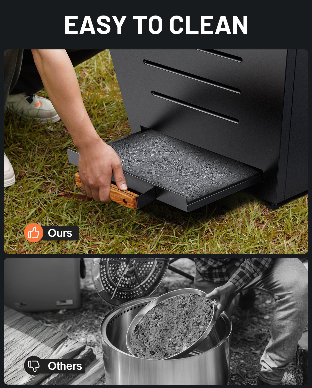 25 In Smokeless Fire Pit, Slatted