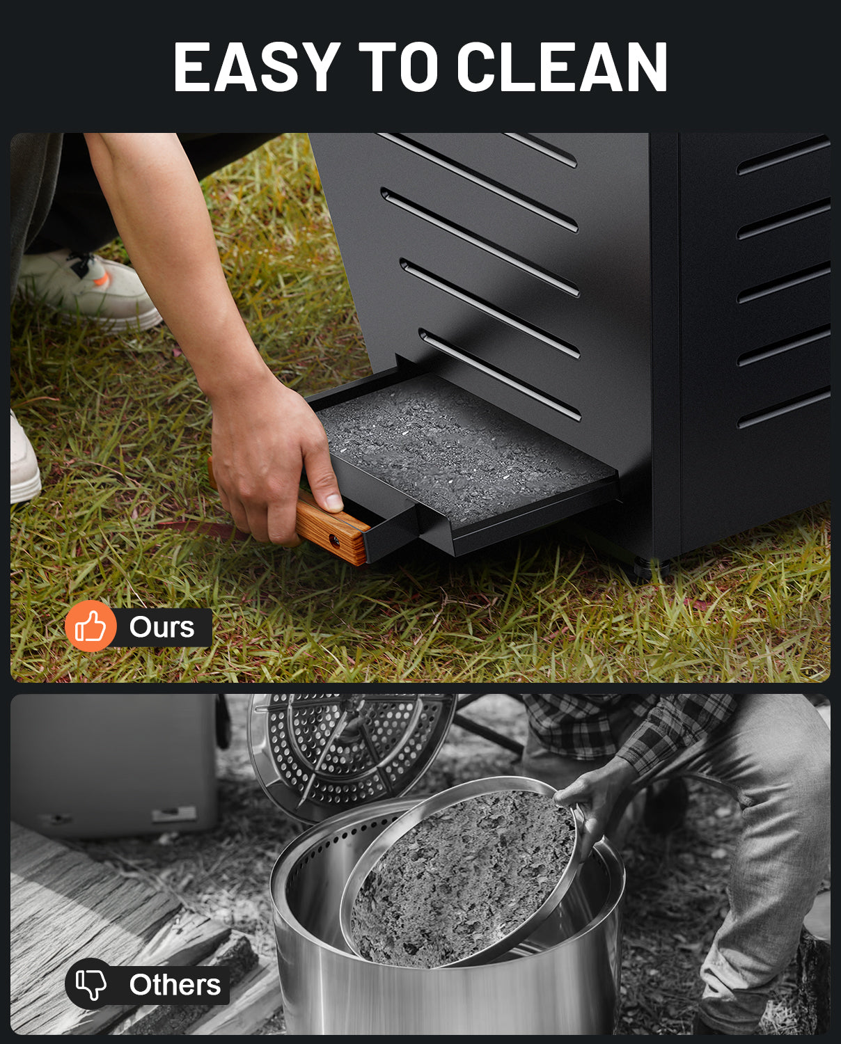 20 In Smokeless Fire Pit, Slatted