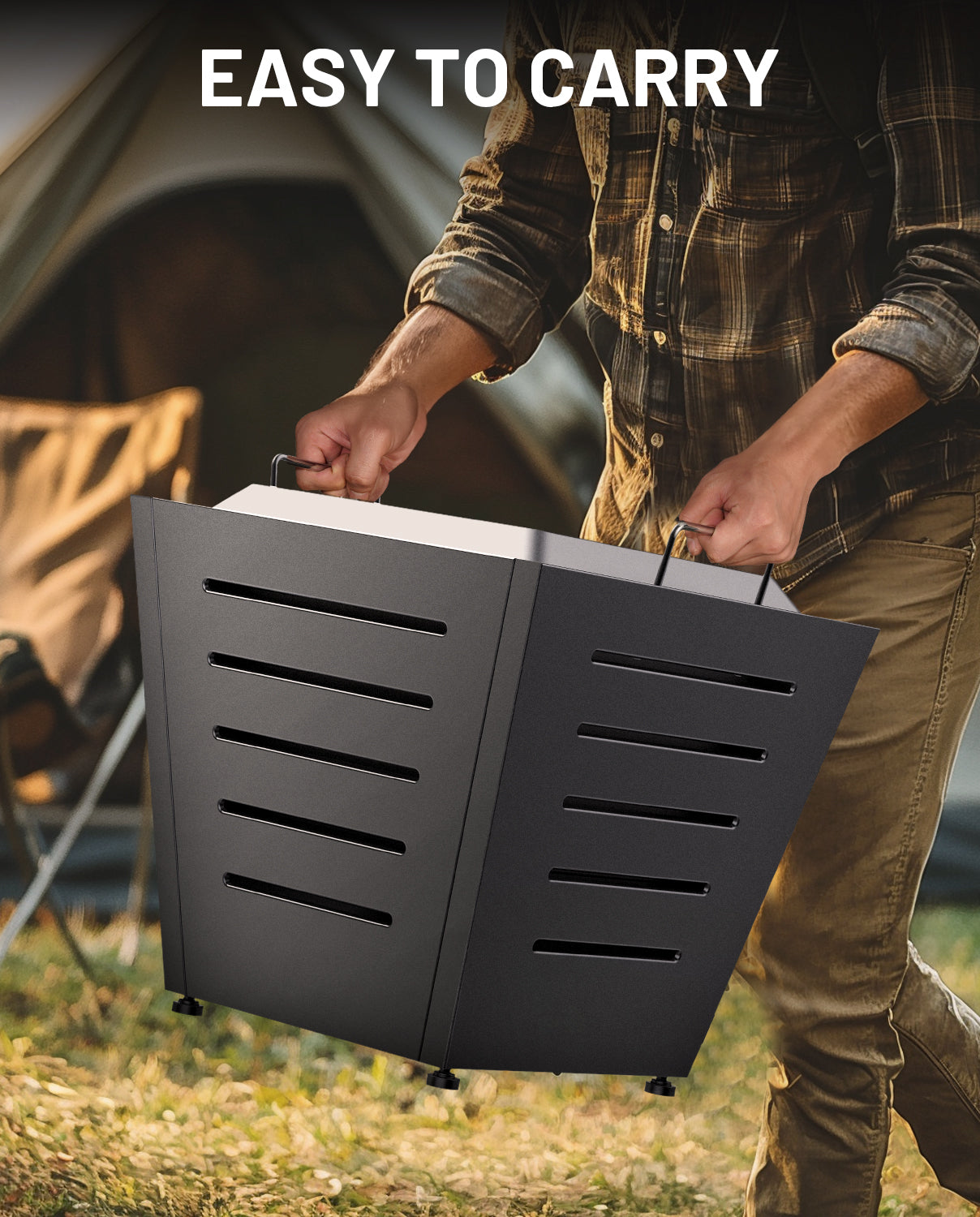 20 In Smokeless Fire Pit, Slatted