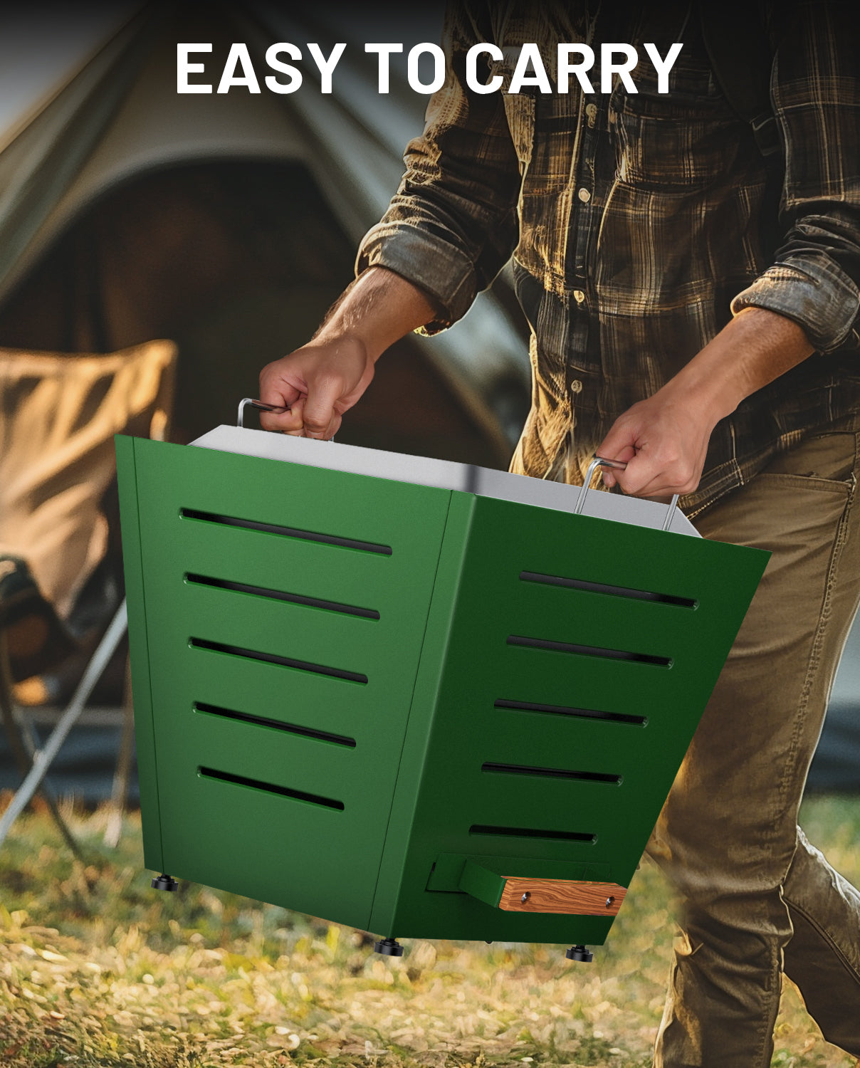 20 In Smokeless Fire Pit, Slatted