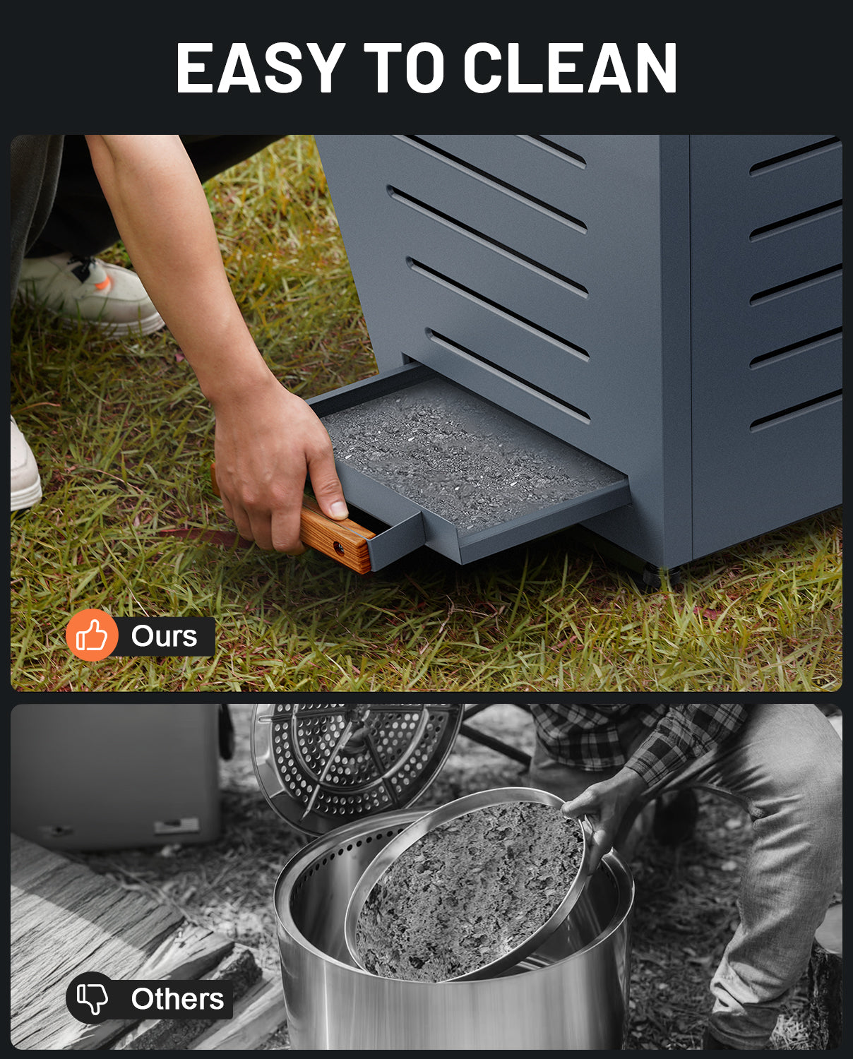 20 In Smokeless Fire Pit, Slatted