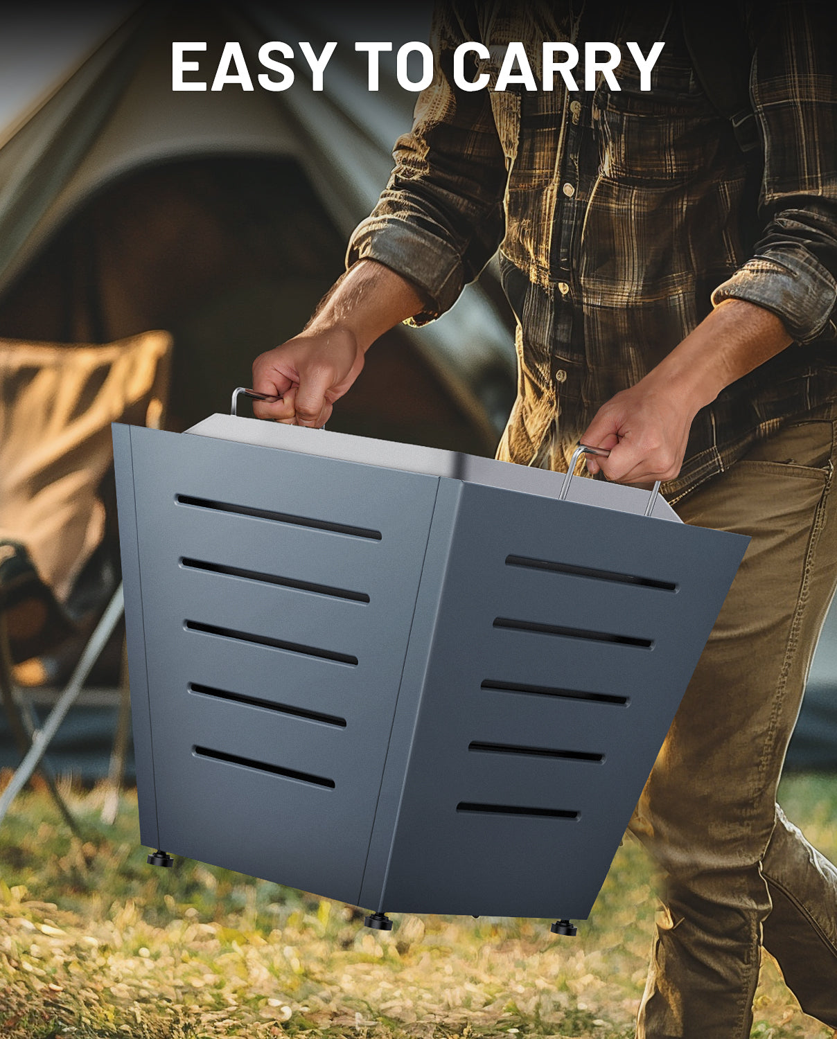 20 In Smokeless Fire Pit, Slatted