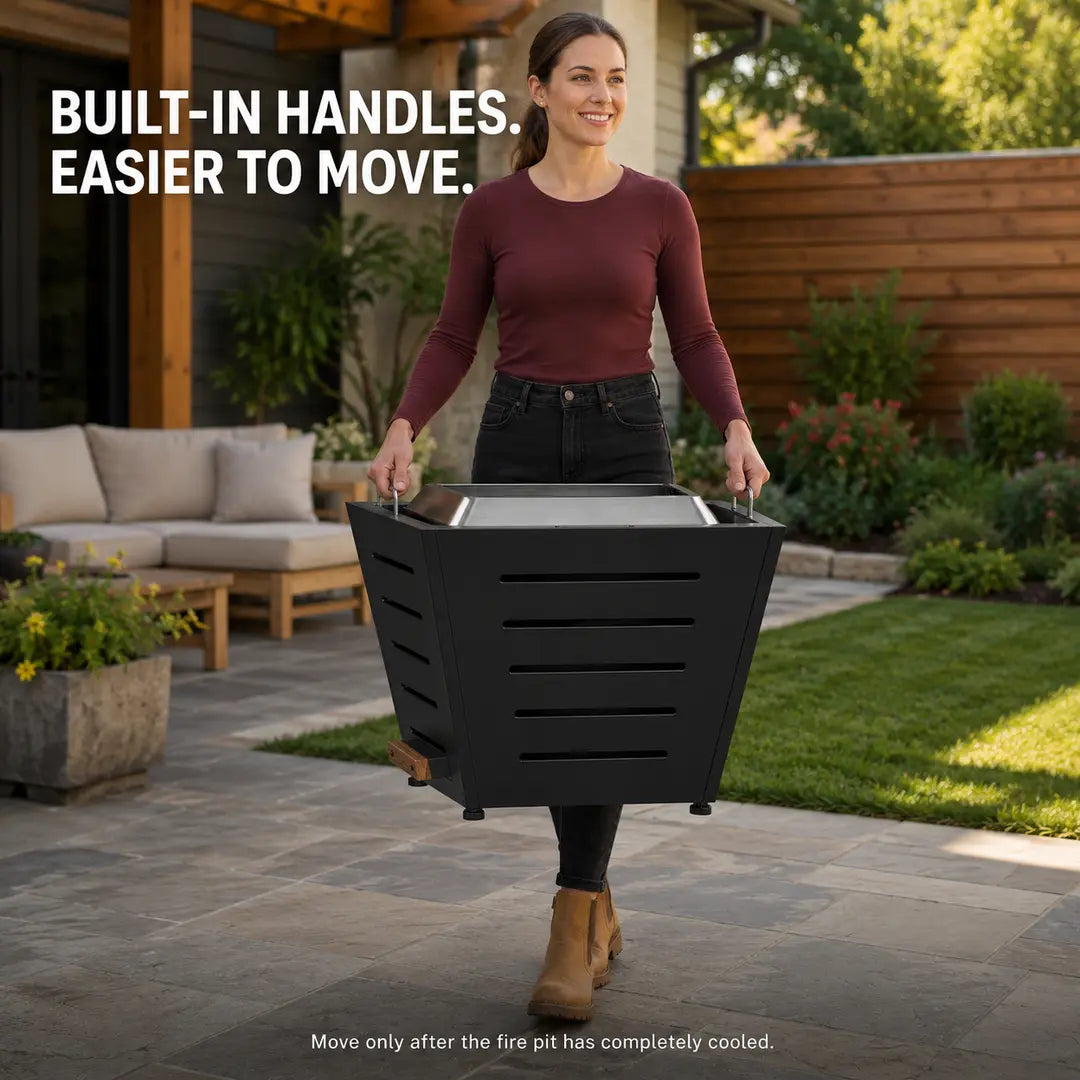 25 Inch Slatted Smokeless Fire Pit